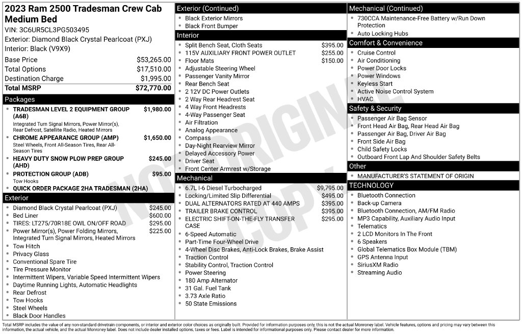 ram ram 2500 pickup 2023 3C6UR5CL3PG503495 image ram ram 2500 pickup 2023 3C6UR5CL3PG503495 image